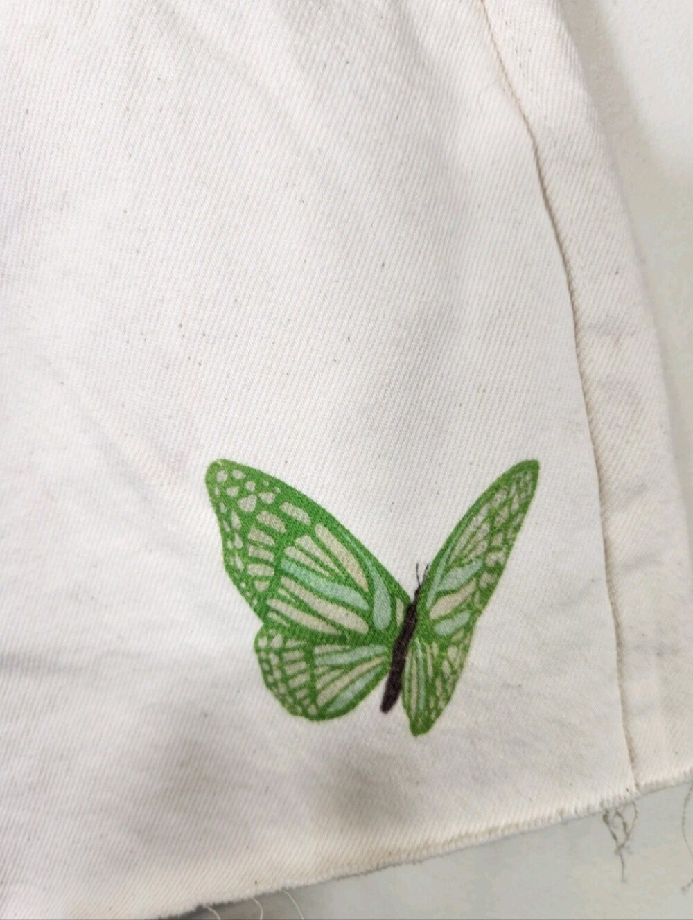 Levi's 501 Original Womens Size 31 Butterfly Print high rise Denim shorts NWT 3 - Picture 7 of 8